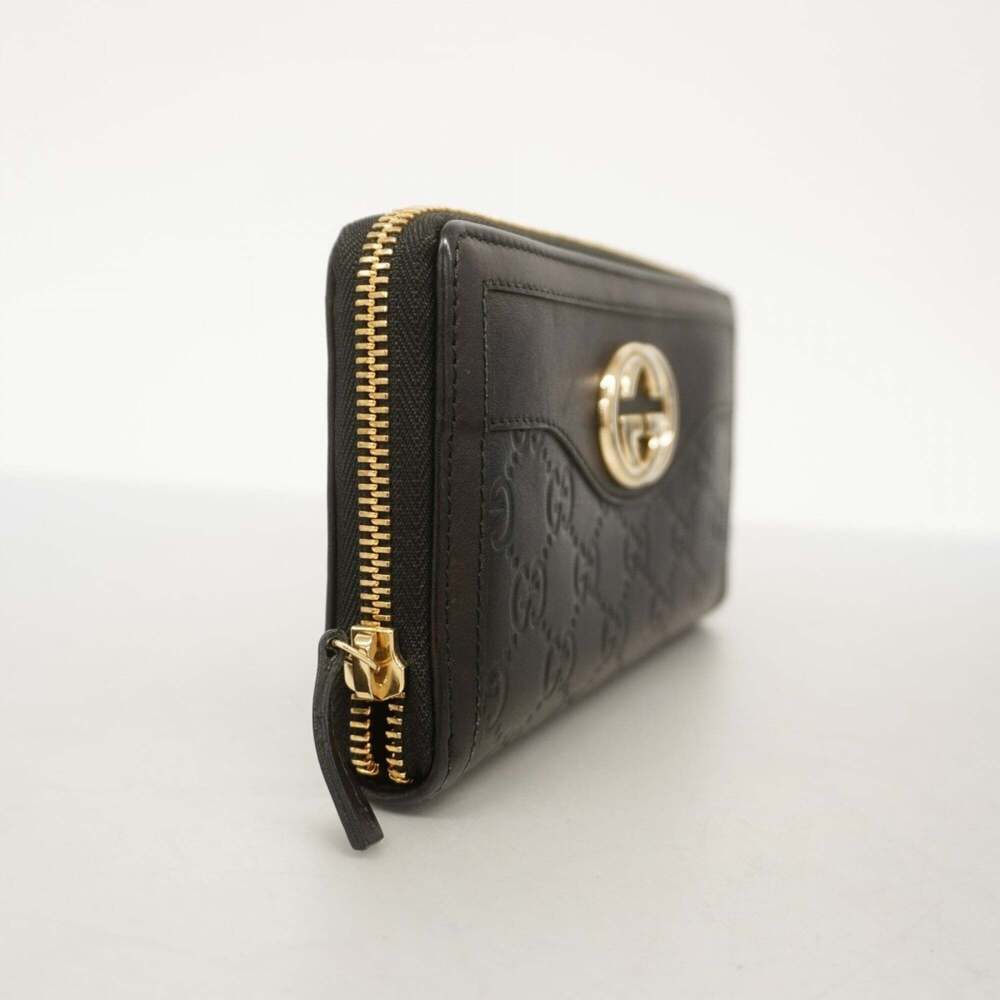 Gucci long wallet Guccissima 291132 leather black champagne for men and women - Picture 2 of 11